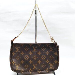 Authentic Louis Vuitton Pochette Accessories Monogram Shoulder Bag LC255-010726